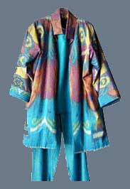 Long Vest Ikat Bali with Trousers Set