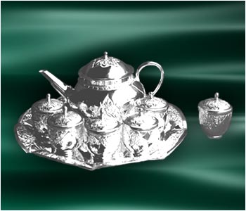 Tea Pot Plus Six Cups