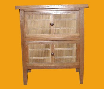 Two Doors Bamboo Chest