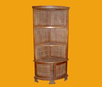 Curve Leg Bamboo Cabinet