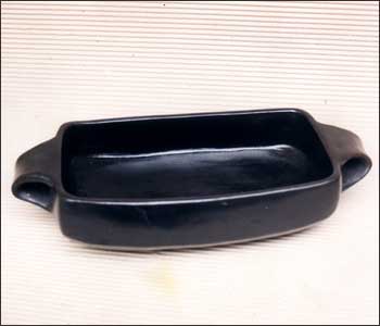 Black Terracotta Bowl-Rectangular