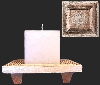 Relief Ceramic Candle Holder 20x20 cm