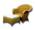 Rattan Lazy Chair with Stool