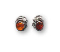 Silver with Amber Stone