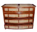 Bamboo Chest of 4 Drawers Oval Front